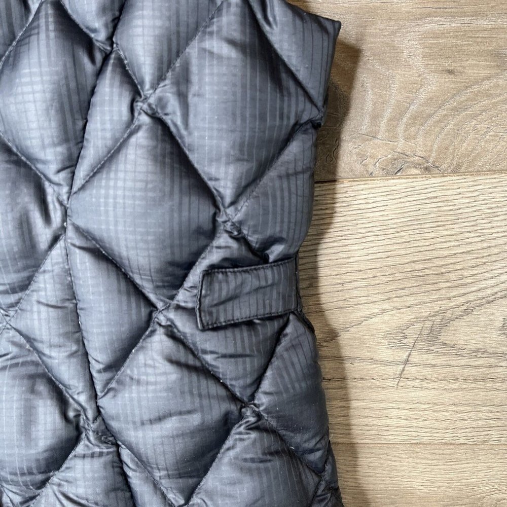 Eddie Bauer Vest Womens Med EB650 Black Goose Down Quilted Puffer Zip Pockets - Picture 7 of 16